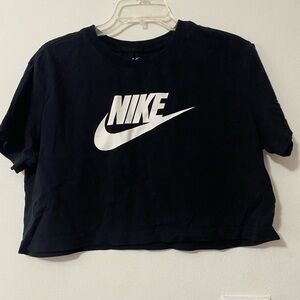 Nike Black Tee with White Logo
